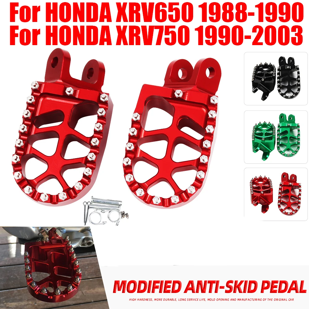 Motorcycle Footrest Footpegs Foot Pegs Rest Pedal Parts For HONDA Africa Twin XRV 650 XRV 750 XRV650 XRV750 Bike Accessories