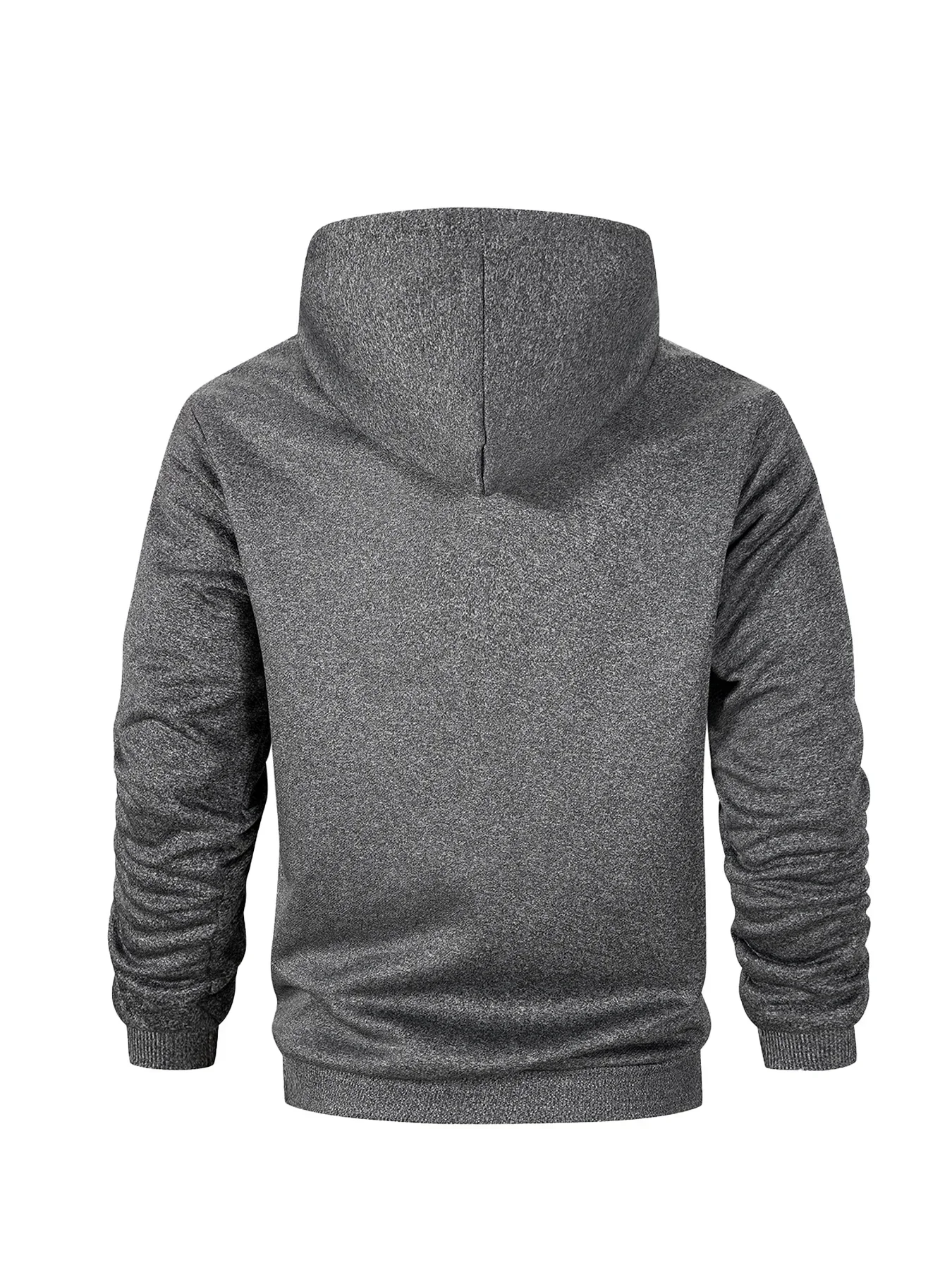Warm Men's Hooded Coat Winter Thick Lined Full Zip Hoodie Drawstring Hood Jacket Kangaroo Pocket Casual Outdoor Daily Wear