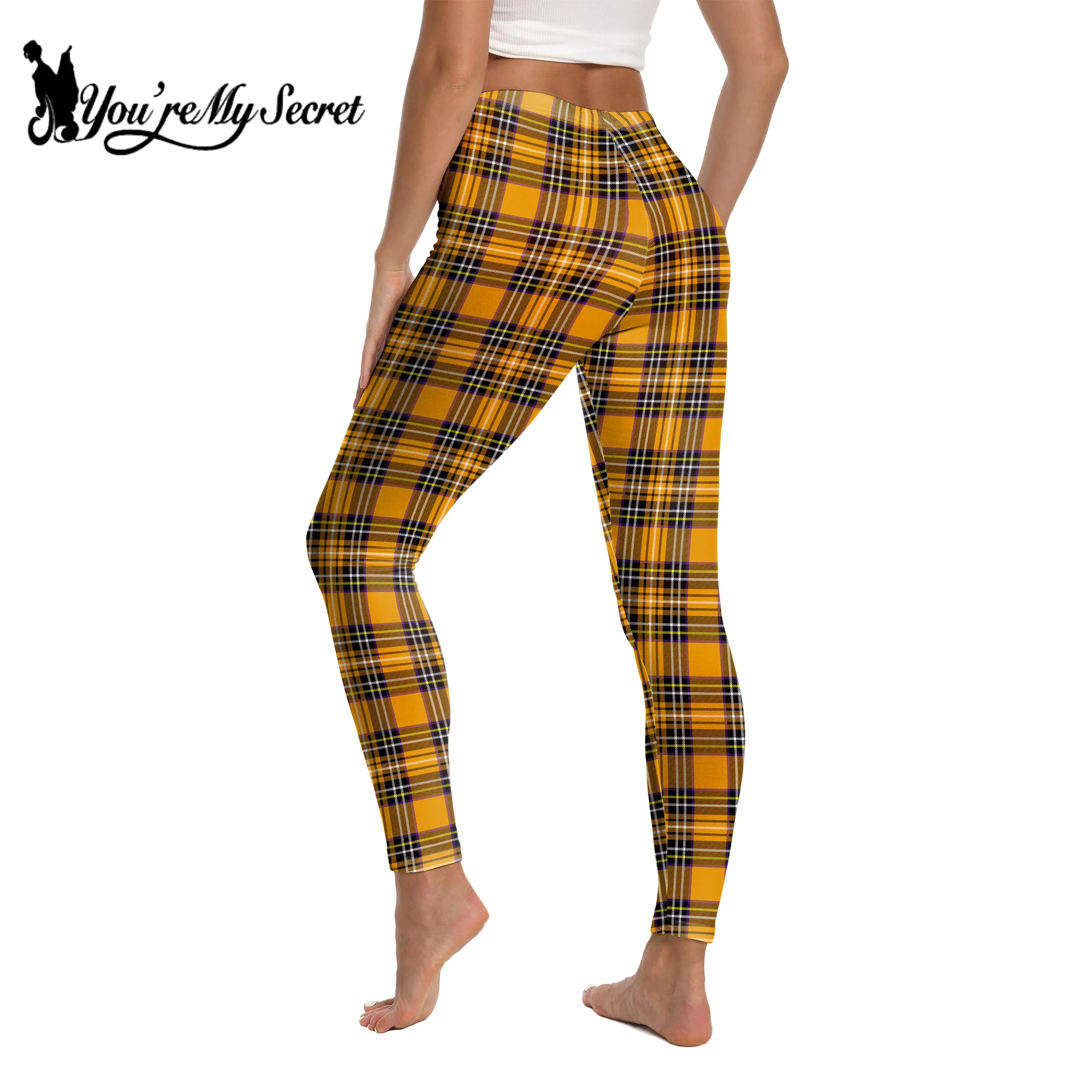 [Je Bent Mijn Geheim] Halloween Feest Vrouwen Gestreept Bedrukte Leggings Stretch Atletische Push-Up Fitness Hoge Taille Workout Yoga Broek