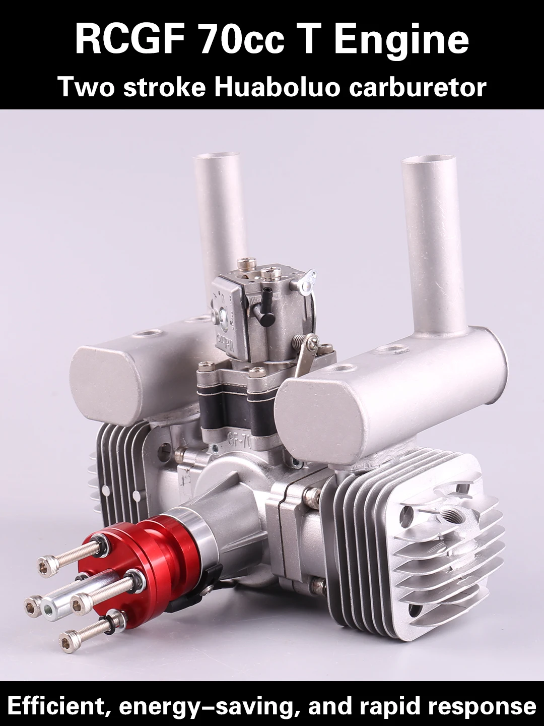 

New RCGF 70cc Twin Cylinder Petrol/Gasoline Engine Dual Cylinder with Muffler/Igniton/Spark Plug for RC Model Airplane