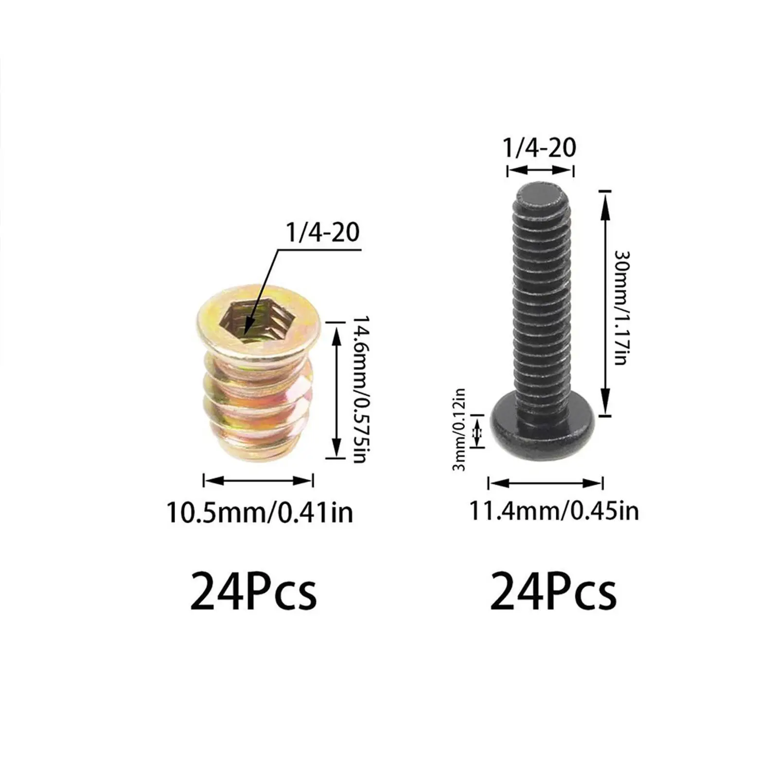Practical Carbon Steel Screw Nut Assorted Set for Woodworking Furniture Fixing Wear Resistant DIY Project Fasteners Replacement
