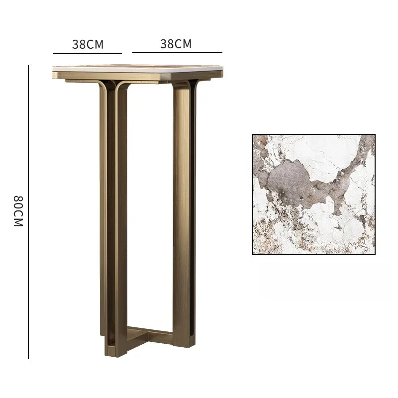 Italian light luxury flower stand, living room floor-to-ceiling modern simple indoor household shelf, balcony rock slab entry