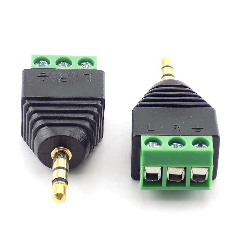 2 قطعة 3.5 مللي متر جاك سماعة التوصيل 3 القطب ذكر ستيريو لحام موصل الصوت رئيس إلى محطة التوصيل G3