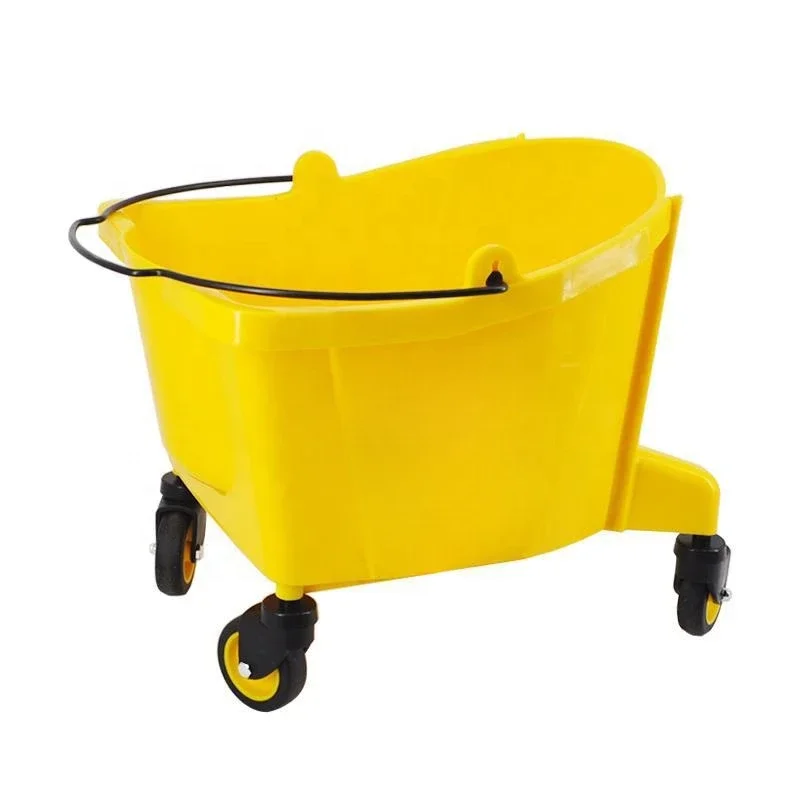 36L Cleaning cart handle home use household bucket single wringer trolley and mop basket with wheels hotel