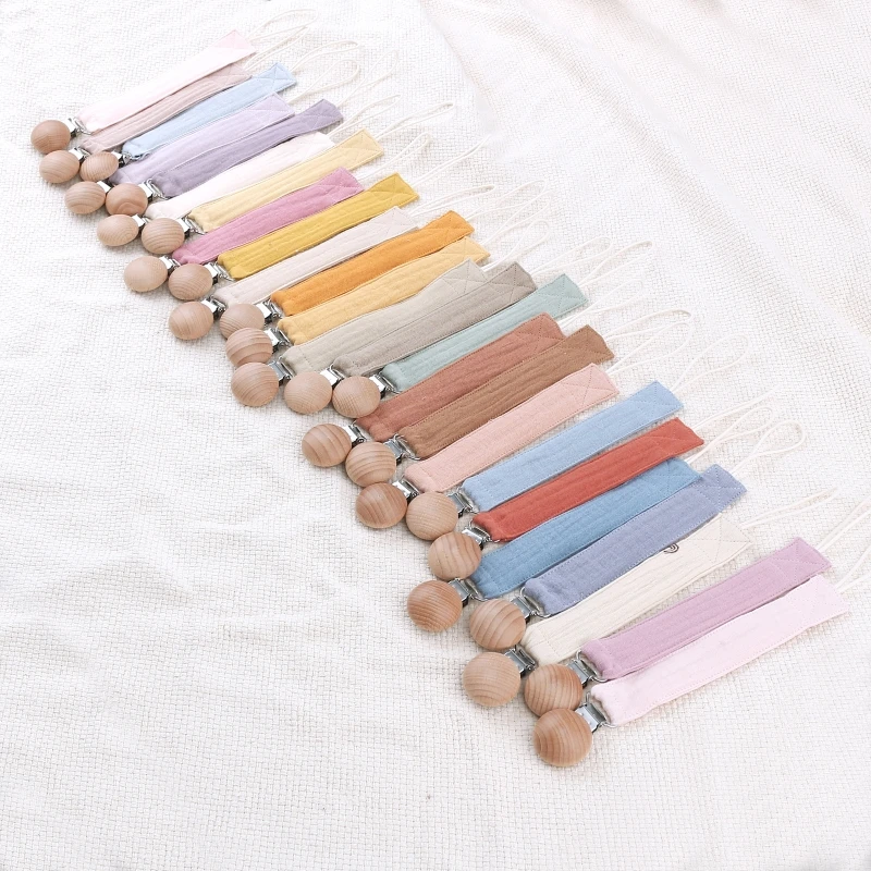 Baby Pacifier Clip Pacifier Anti-lost Chain Clip Nipple Holder Soft Cotton Children Kid Pacifier Soother Holder