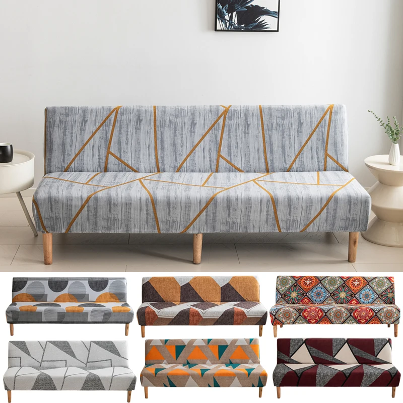 futon sofa folding sofa bed cover sofa covers spandex stretch double seat cover slipcovers for living room geometric print