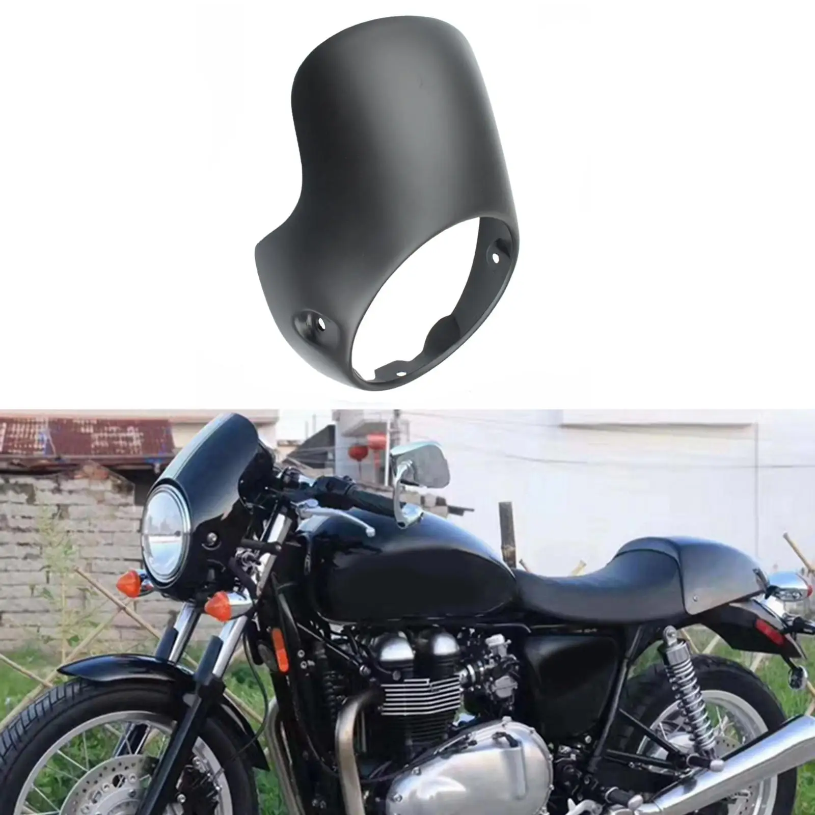 

Motorcycle 7" Headlight Fairing Windshield for KAWASAKI Honda Suzuki