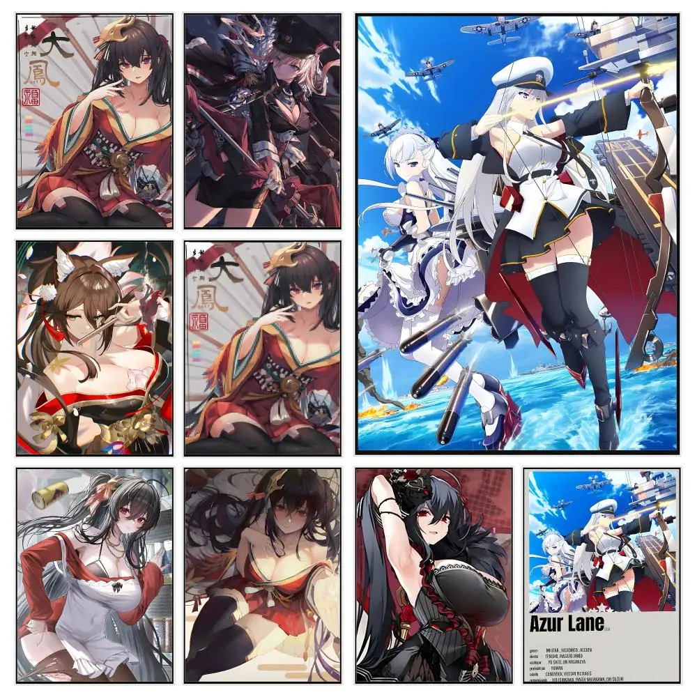 game gacha Azur Lane Poster Modern Luxury Wall Poster Home Decor Space Enhancer