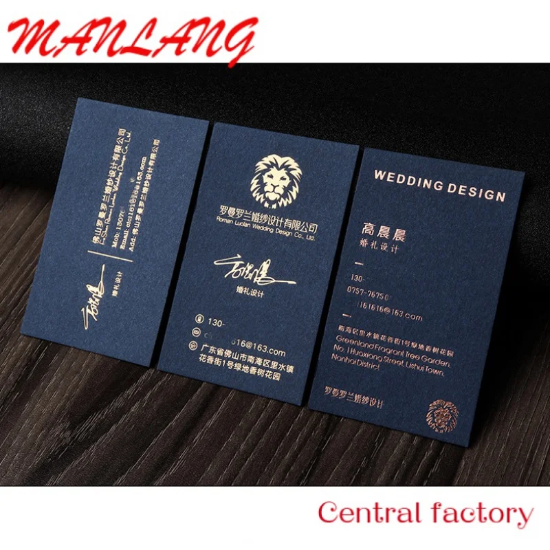 Custom  DF Custom Logo Printing Paper Business Card UV Gold Hot Stamping Embossed Custom Printing
