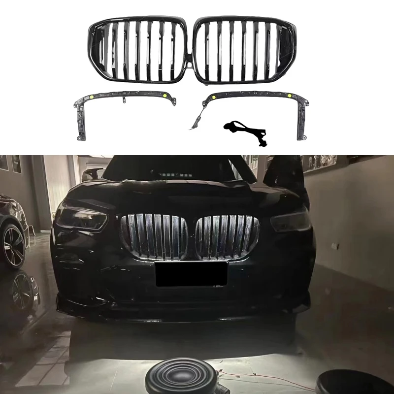 

Car Illuminated Grille Fit for BMW X5 G05 2019-2024 Black Warrior Sports Replacement Grille Car Exterior Decoration Accessories