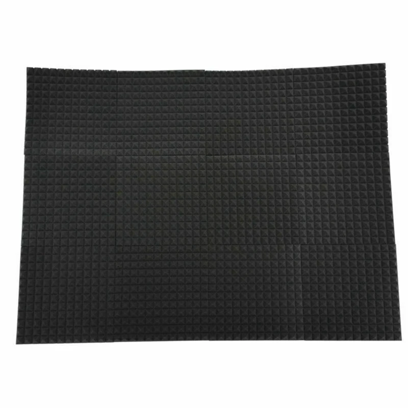 Hot 60 Pack Pyramid Shape Soundproof Foam Sound Proof Padding Treatment Panel For Echo Bass Insulation