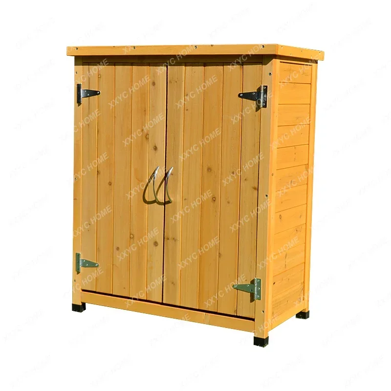 Armario de almacenamiento, caja de herramientas, armario de zapatos, ayudante para exteriores, impermeable, anticorrosión, galvanizado, madera maciza, zapatos para la lluvia para jardín