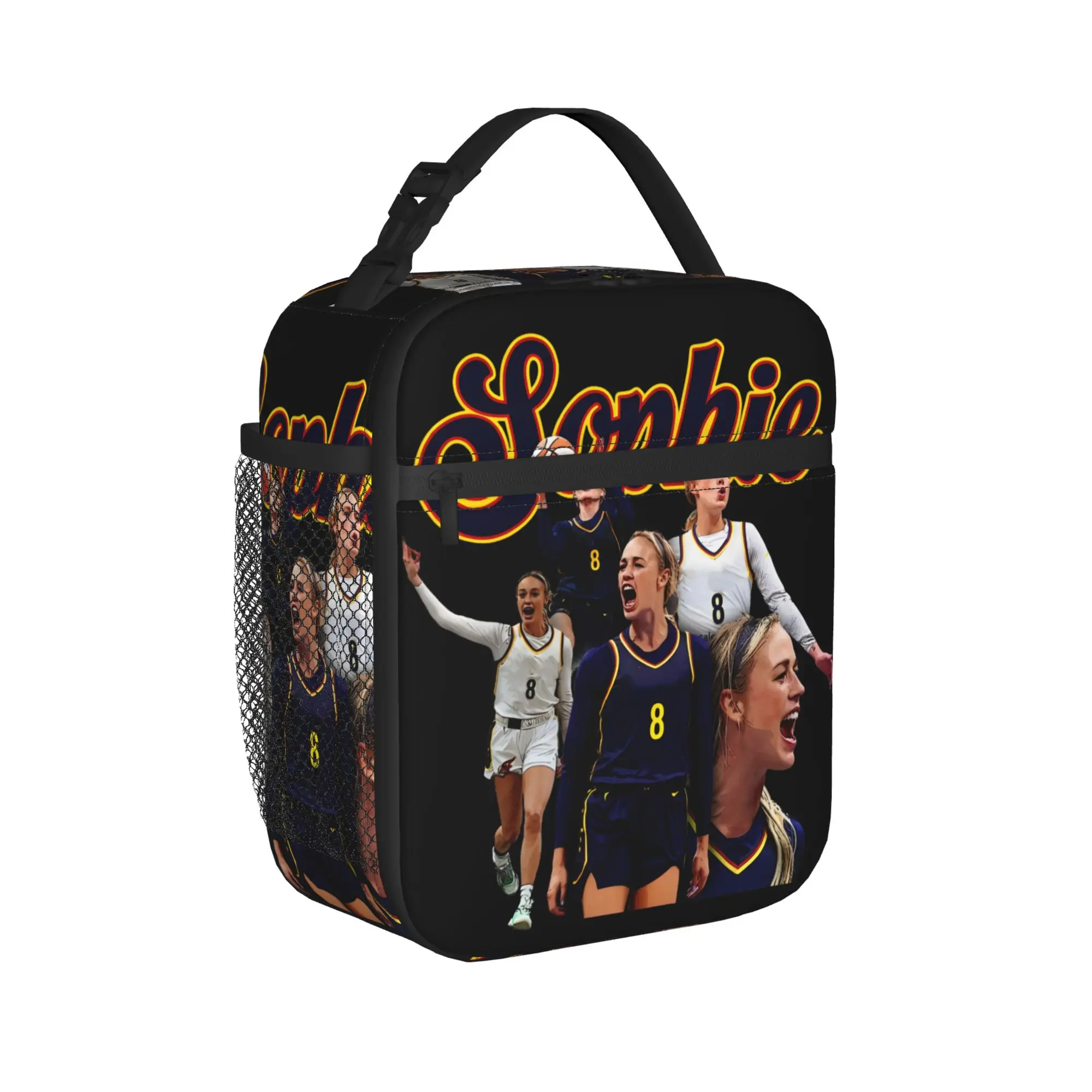 Sophie Cunningham Lunch Bag  Casual Lunch Box Outdoor Picnic Portable Thermal Tote Handbags For Women Oxford Print Cooler Bag