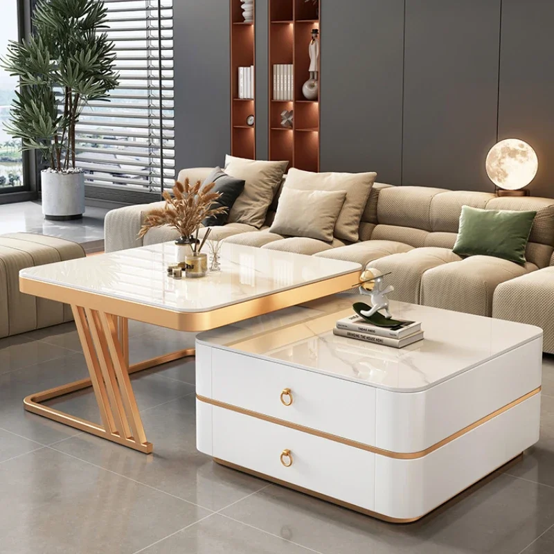 

Modern Drawer Storage Coffee Tables Living Room Designer Space Saving Coffee Table Home Luxury Mesa Centro Salon Furniture