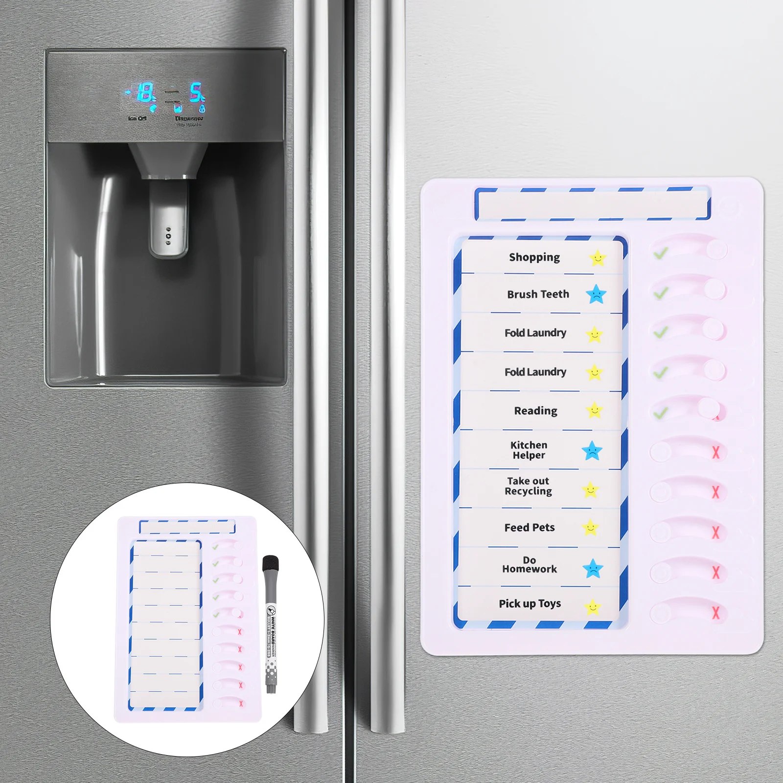 'S Chore Chart Magnetic Self-Discipline Tracker Time Management Schedule Planner For Behavior Reward Board