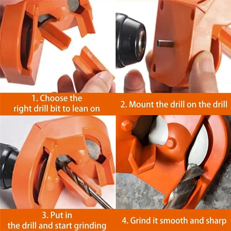 

A53Q-Plastic Drill Bit Grinding Portable Drill Grinder Grinding Tool, Quickly Easily Sharpening Drill Bits