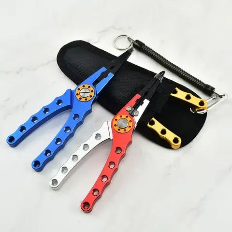 Fishing Pliers Aluminum Alloy Wire Cutting Hook Puller 150g 20cm Fishing Tool Cutter Multifunctional Portable Fishing Pliers