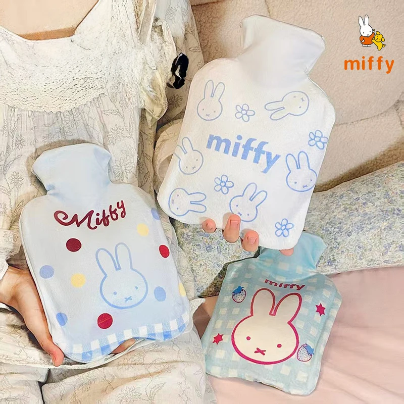 

Kawaii Miffy Plush Hot Water Bottle Girls Hand Feet Warm Water Heating Pad Winter Warm Hot Water Bag for Period Pain Hand Warmer
