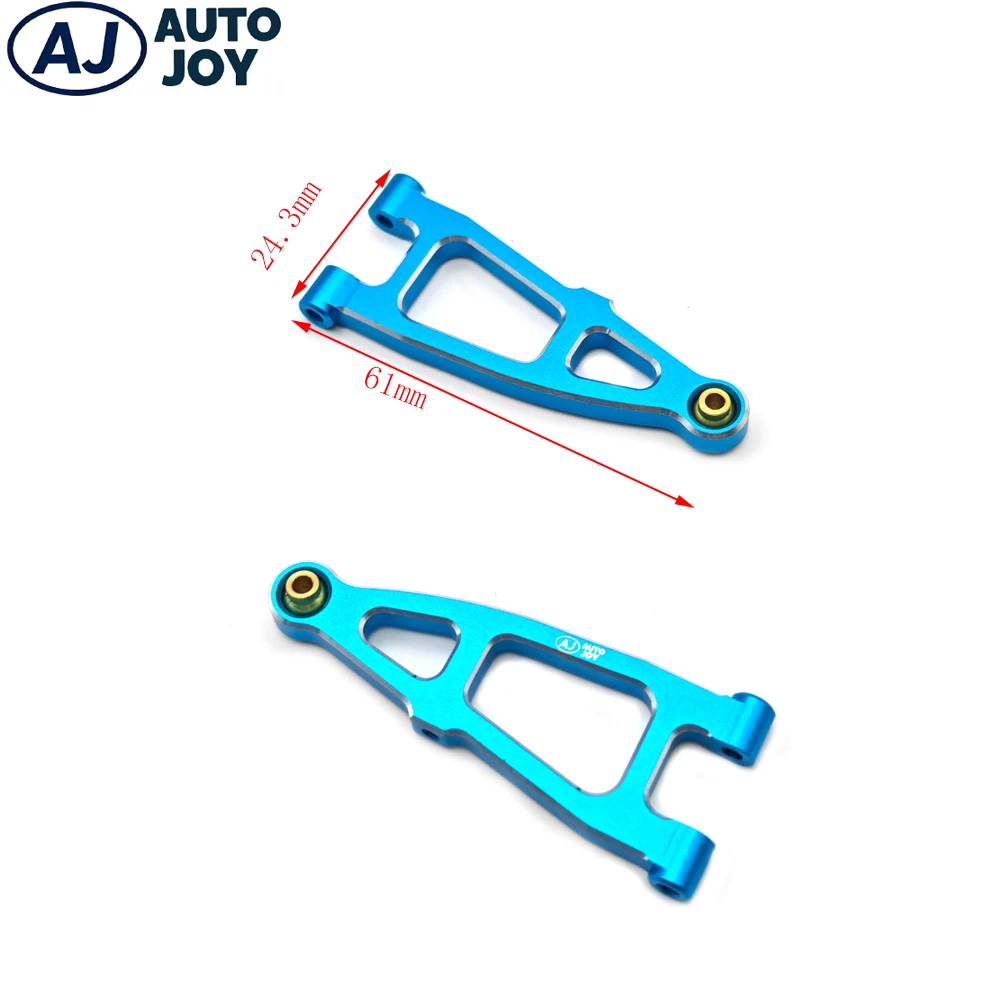 Conjunto de braço inferior dianteiro de alumínio AUTO JOY RC para ARRMA 1/18 MOJAVE RC peças de atualização de carro 2 peças de suspensão