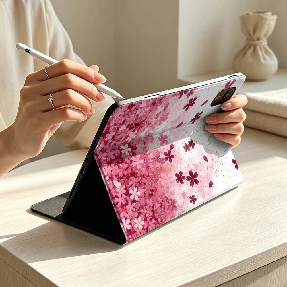 Art Falling Floral Pattern Soft Pen Tray Tablet Case For Xiaomi Mi 8 7 6 5 Mini Ultra Pro Redmi Pad Pro SE 2 Poco Pad