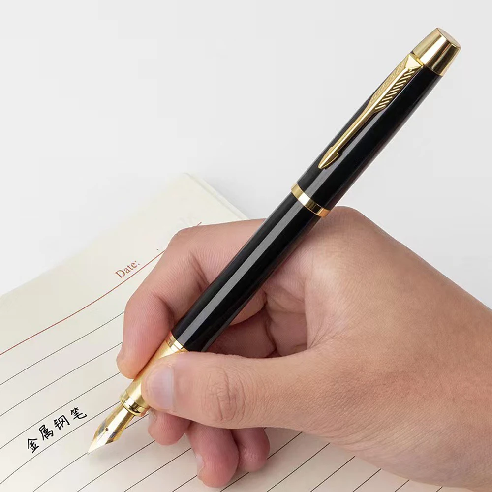 Standard Klassische Büro Schwarz und Weiß Streifen Business Kalligraphie Tinte Stift 0,5mm Nib Geschenk Brunnen Stift – Detail 7