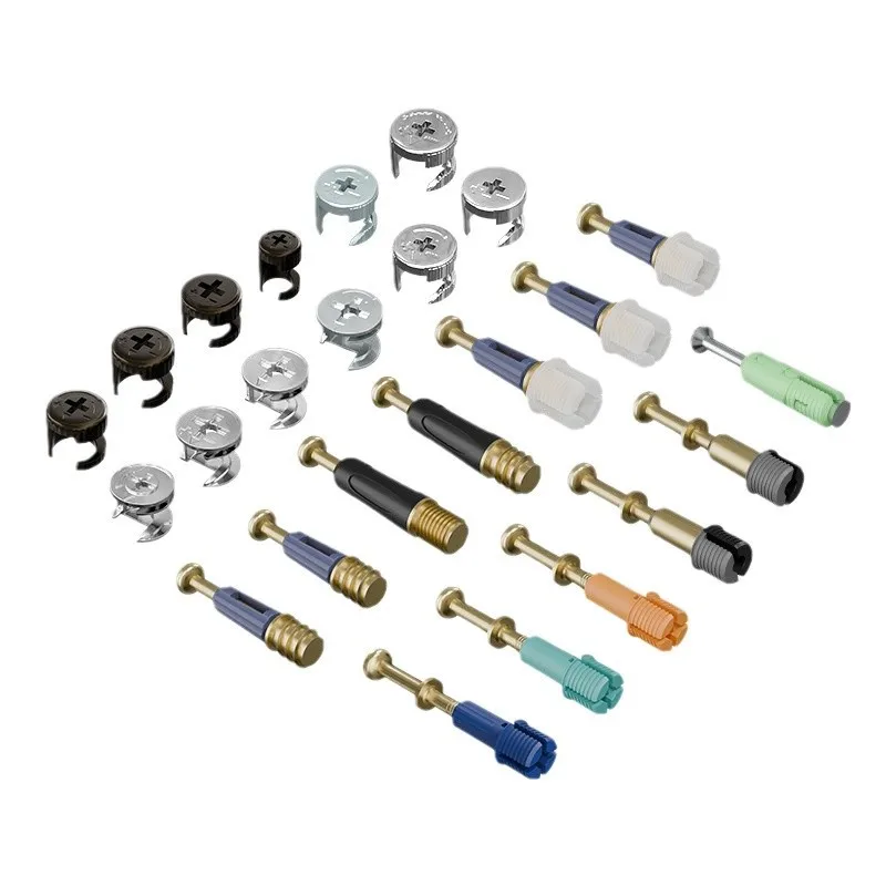 Furniture Three In One Concealed Self-locking Connector Wooden Furniture Wardrobe Cabinet Drawer Quick Installation Fastener