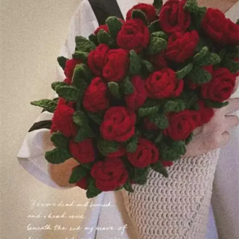 

Готовый букет роз, пучок одеяла, шерстяное одеяло ручной работы, вязаное крючком ковер, сменный букет, креативный подарок ручной работы