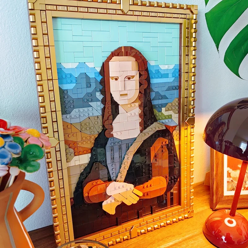 Creative 2024 NEW Art Mona Lisa Building Blocks 31213 World Famous Painting 3D Model Assemble Bricks Toys Gift For Adult Kid Boy