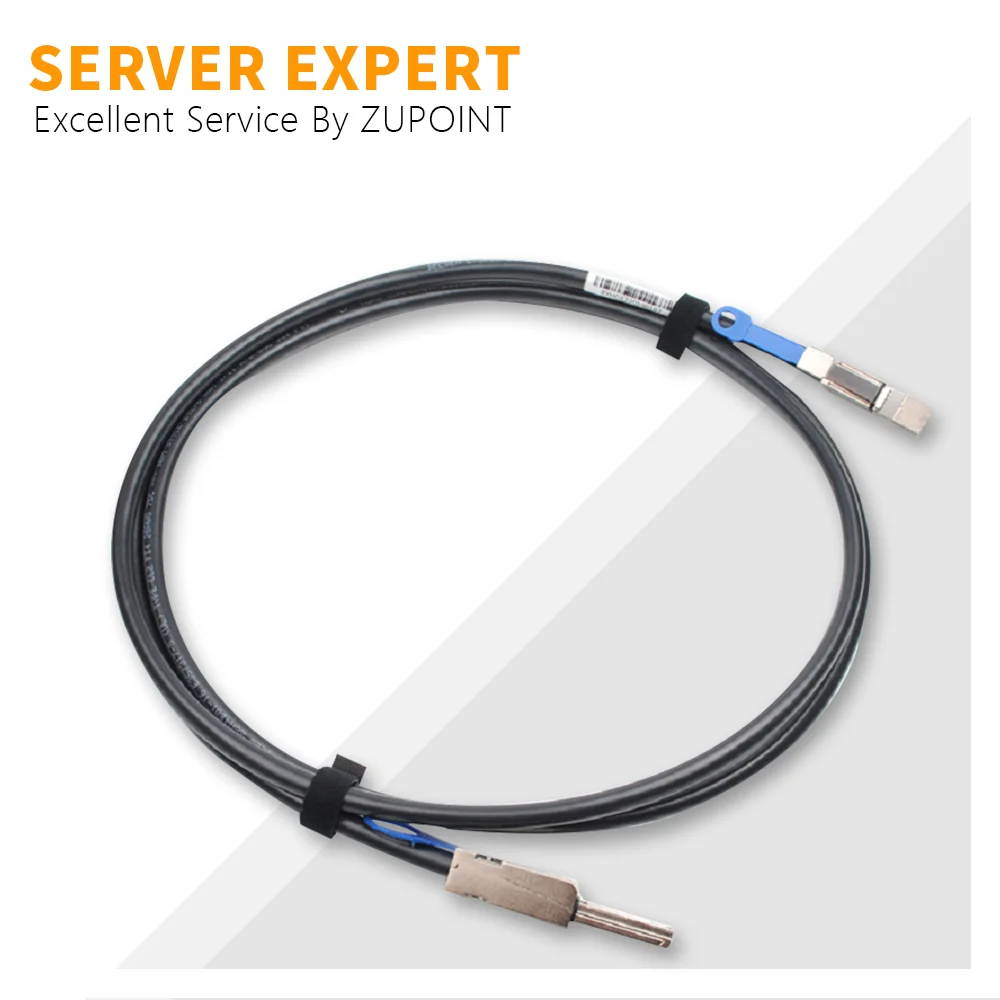 ZUPOINT New SFF-8088 TO SFF8644 Mini-SAS HD 4X LANE SERVER 12/GBIT 2M External Cable