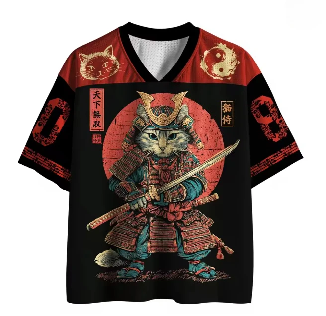 Japanese Trendy T-shirt for Outdoor Sports, Loose and Casual Quick Drying Breathable 3D Printed Family Wear Men's T-shirt Y2k