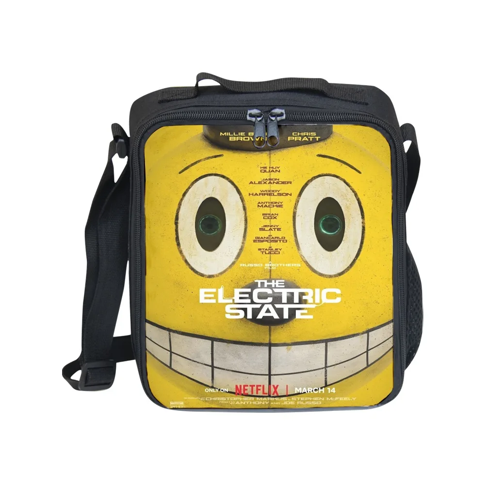 

Trendy Youthful the electric state 3D Print Crossbody Insulated Handbags Ice Bags Lunchbox Thermal insulation Food Lunch Bag