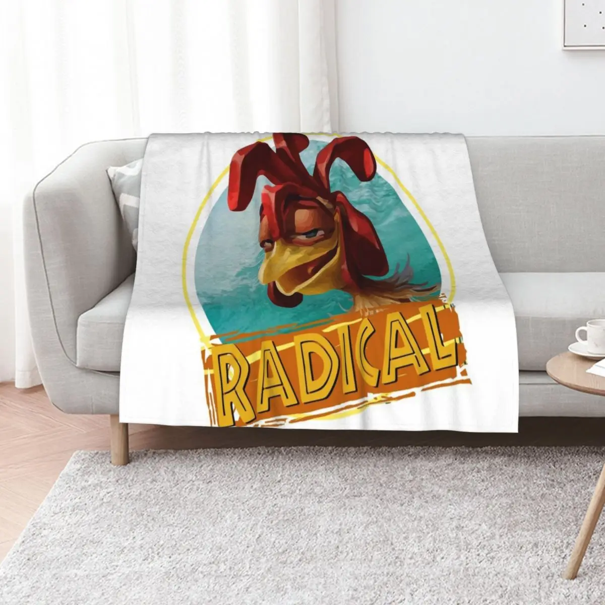 

chicken joe surfs up - Radical! quote Throw Blanket Decorative Throw Furrys Furry Fashion Sofas Blankets