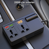 200W DC 12V/24V to AC 220V Converter ON/OFF Switch Car Inverter Voltage Detection Power Adapter Universal USB/PD/Type-C Chargers