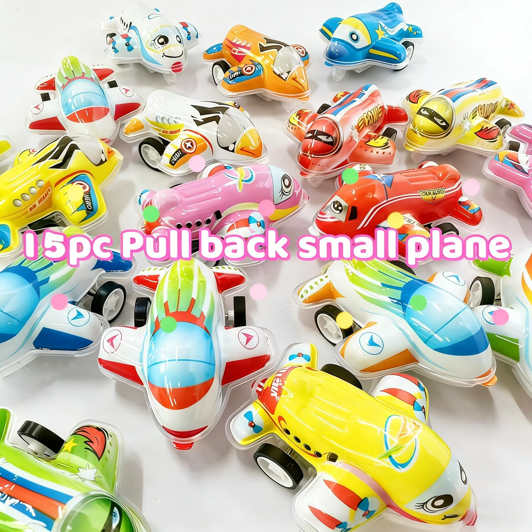 Cartoon-Flugzeug-Spielzeug für Kinder mit Rückkehrfunktion und Launcher, niedliches Flugzeugmodell, Spielzeit-Spaß für Kinder