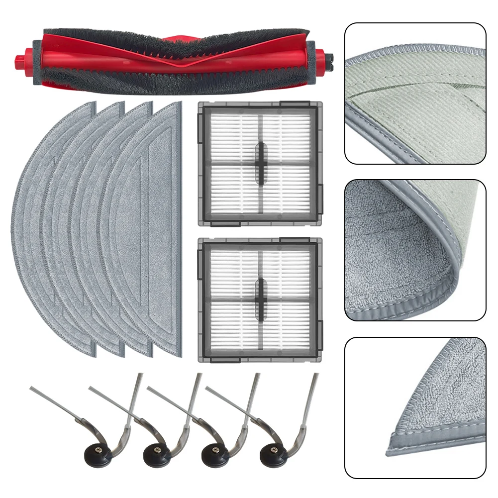 مجموعة قماش ممسحة مرشح الفرشاة الجانبية الرئيسية تزيل الأوساخ والحطام بشكل فعال لـ Roborock Q10 S5 / Q10 S5+ / Q10 VF / Q10 VF+ / Q10V #3