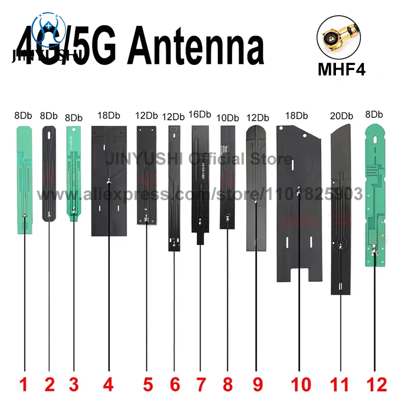 2pcs 5G PCB Antenna Internal High gain Full band MHF4 5G For RM500Q RM510Q RM502Q SIM8200EA EM9190 FN990A FN980 FN980M