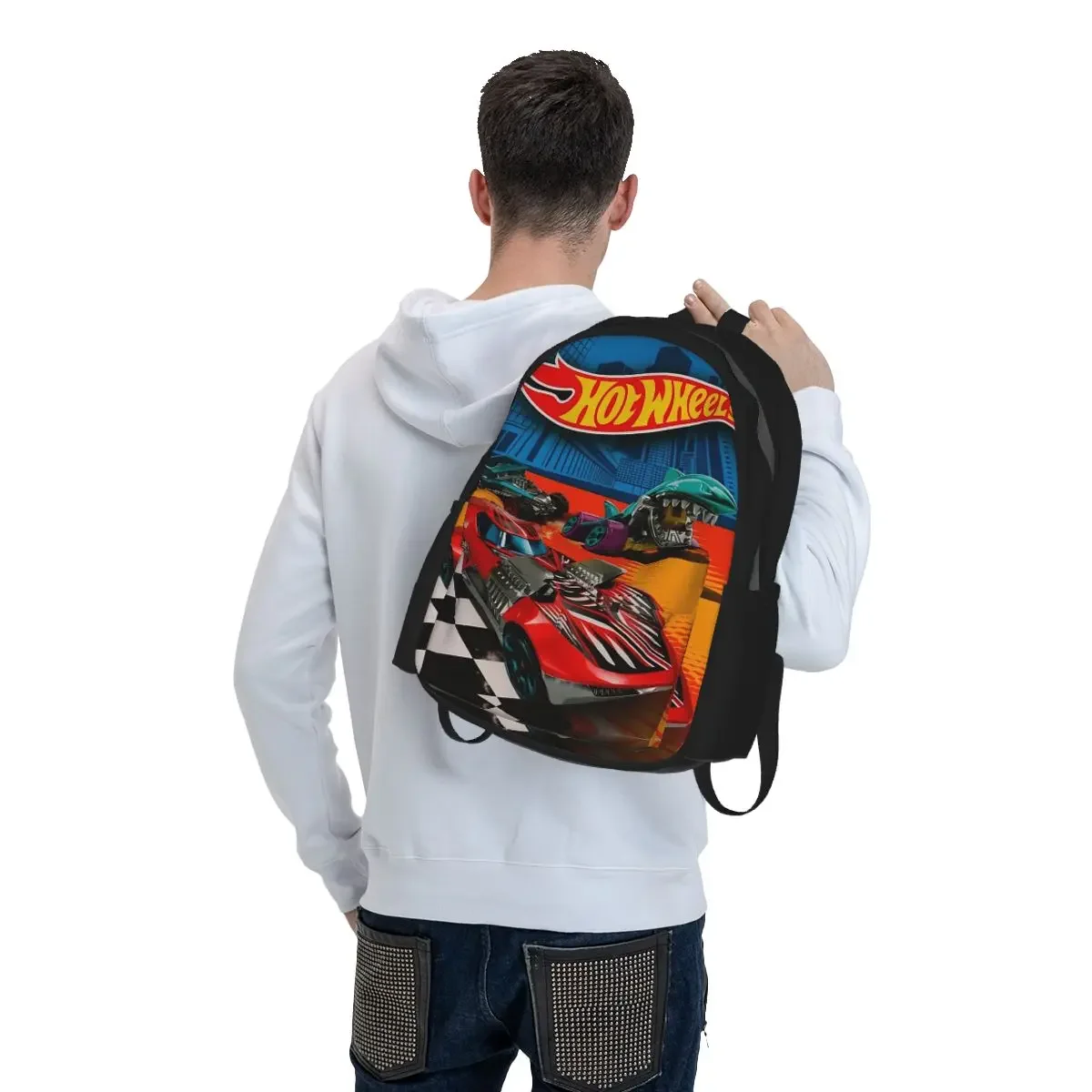 Hot Wheelss Car Backpack Student BookBag Kids School Bag Laptop Shoulder Bags for Men Women
