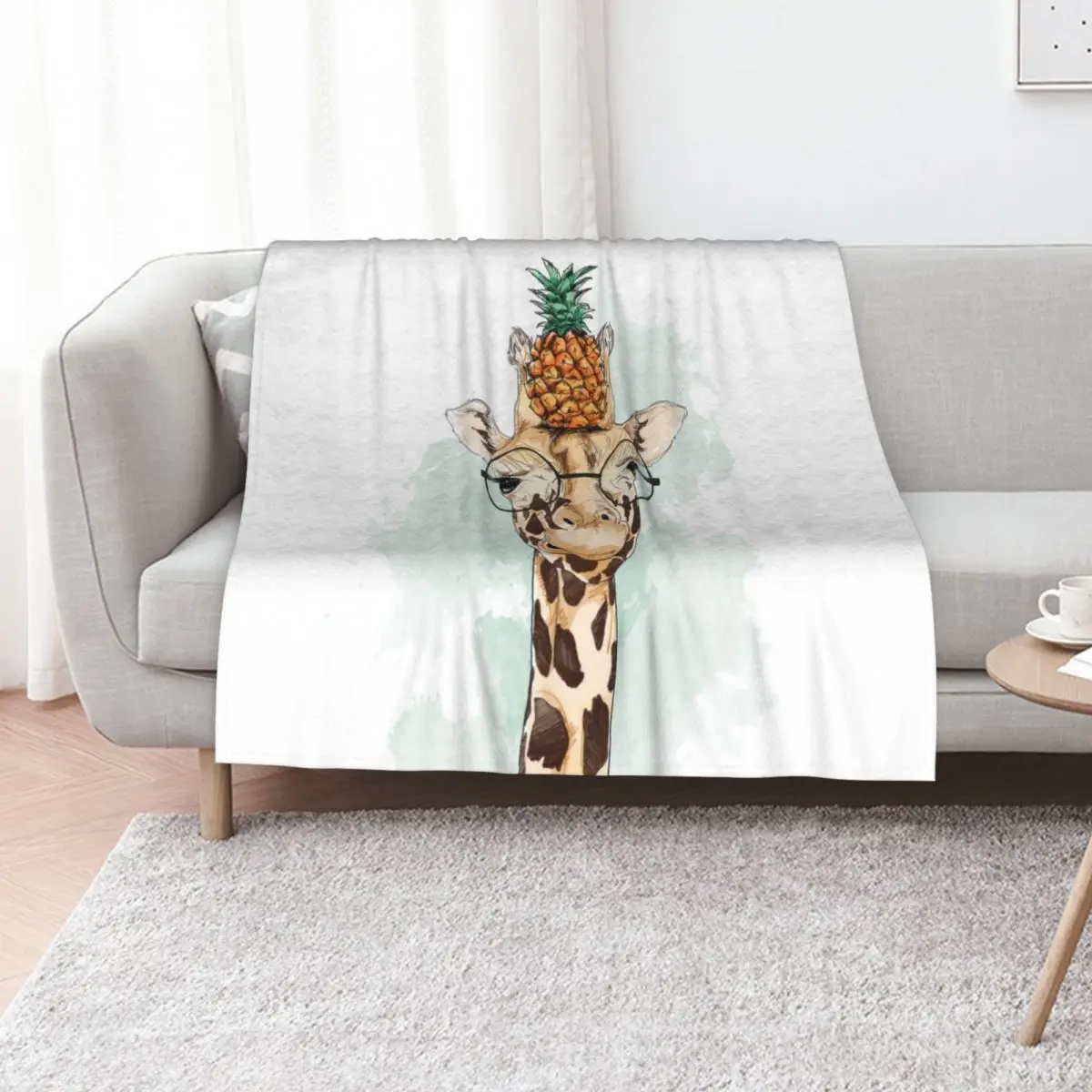Pineapple Giraffe Throw Blanket Luxury St Sofas Decorative Throw Plaid Cute Luxury Brand Blankets