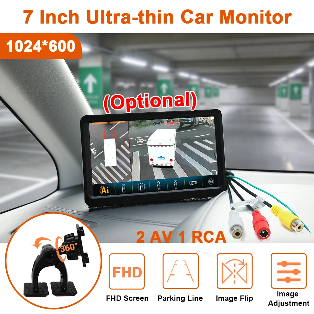 Carsanbo Trailer Caravan AI 3D 360° Surround View System 1080P AHD WDR Camera with 7