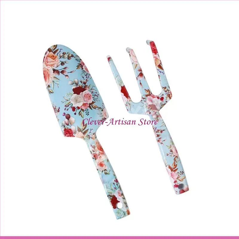 

E06B Women Garden Tool Set Rust Resistant Hand Trowel And Fork For Outdoor Use