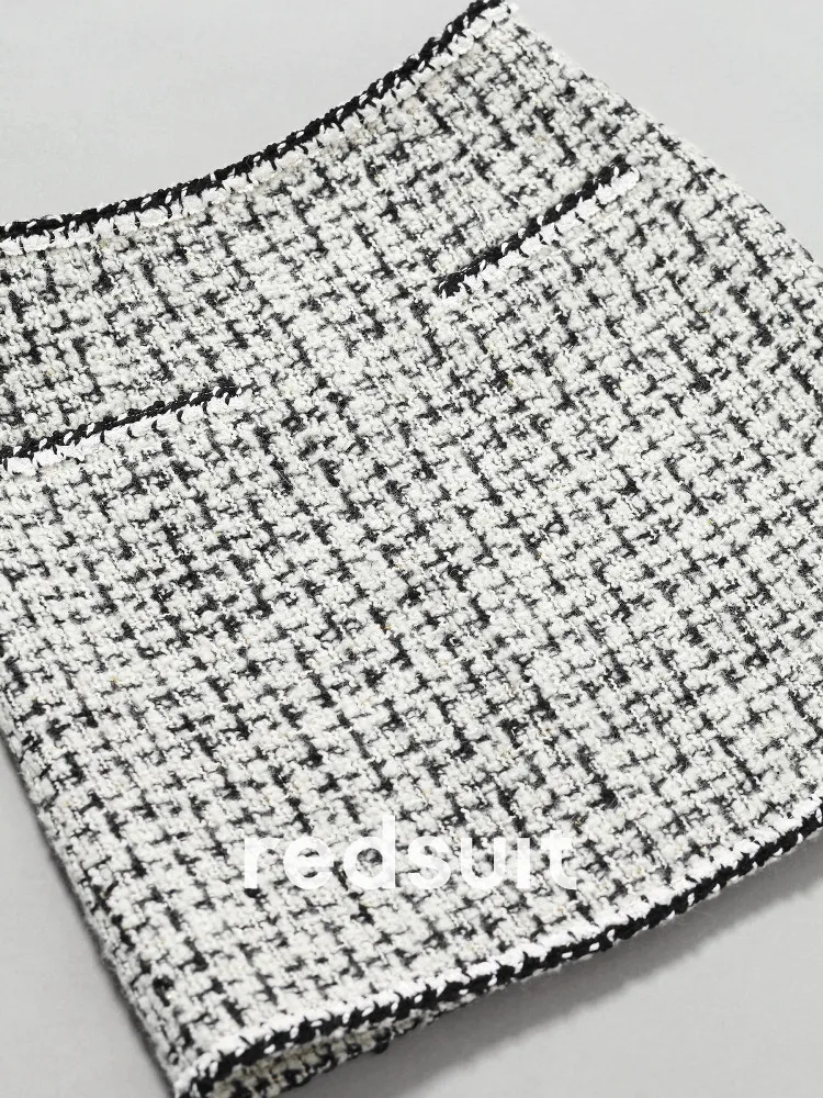 New Light luxury commuting plaid versatile tweed half skirt Custom Size
