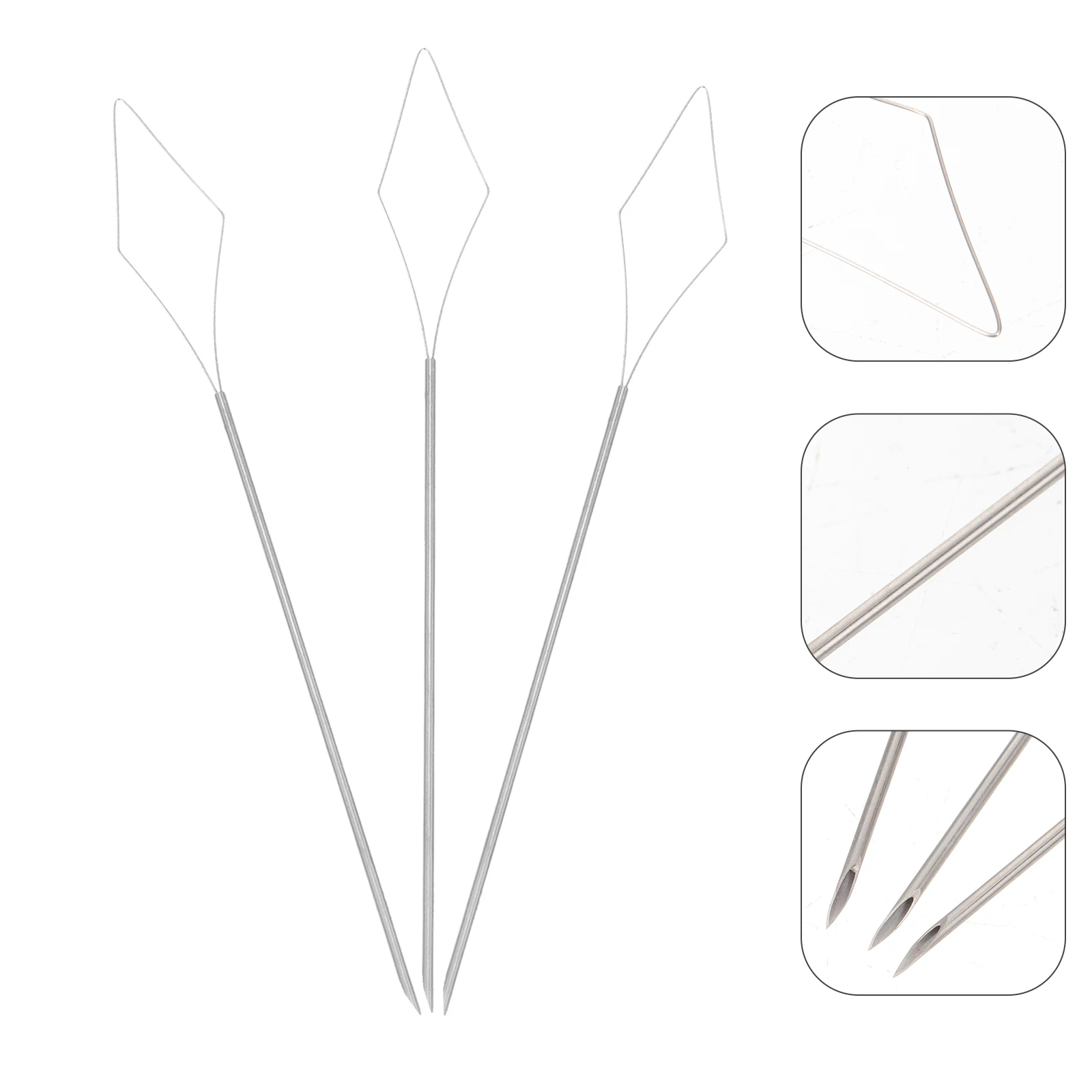 

3pcs Hair Crochet Needles Extension Dreadlock Hook Locking Tool Interlock Threader Ventilating Needle Braiding