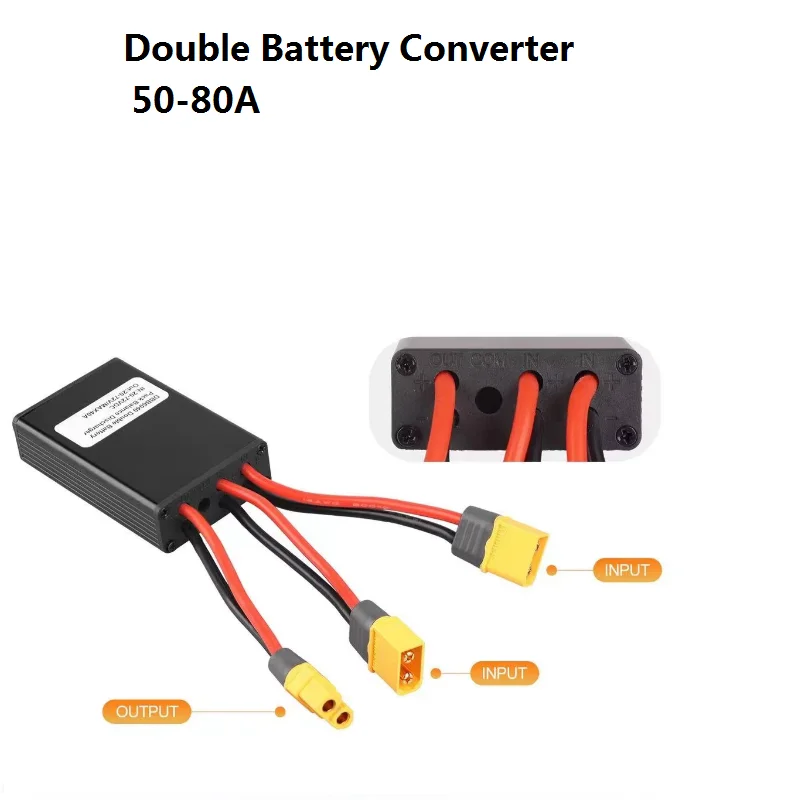 

Dual Battery Pack Switch for Ebike 50A 60A 80A 12v-72v Parallel Batteries to Increase Capacity Double Battery Connector