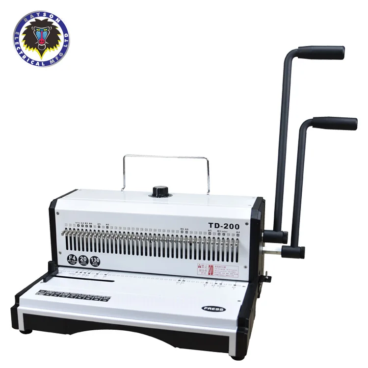 RAYSON TD-200 Double Handle Manual Wire Binding Machine 40 Holes Capacity