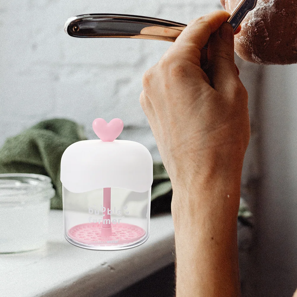 

3pcs Transparent Heart Maker Fast Foaming Face Wash Tool Multi-Functional Cleanser Cup For Bath Shampoo Facial Cleaning Foam