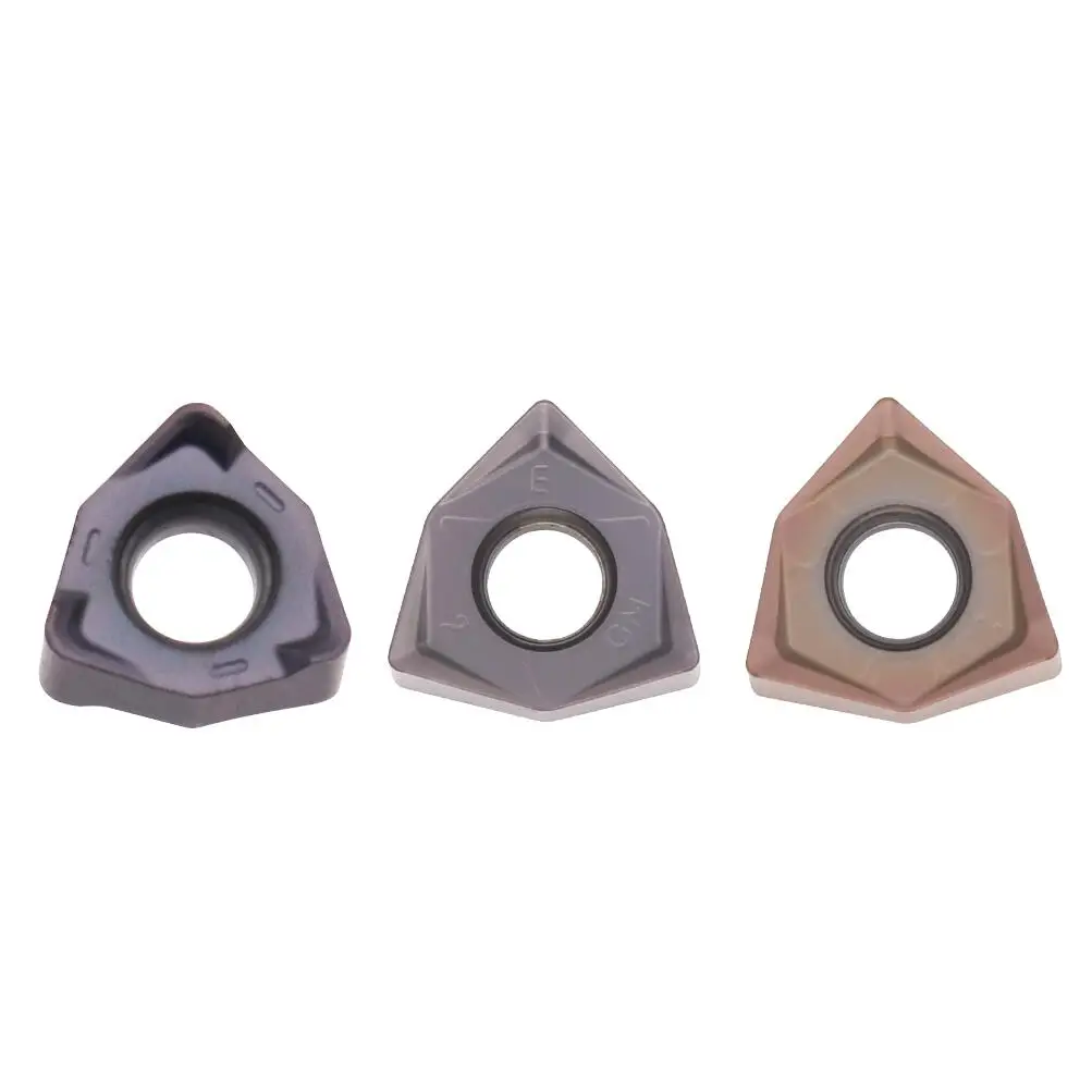 5PCS Peach-Shaped WNMU 0404 0806 Double Sided Hexagonal 90 Degree Fast Feed Plane Milling Inserts Heavy Cutting  Toolholder