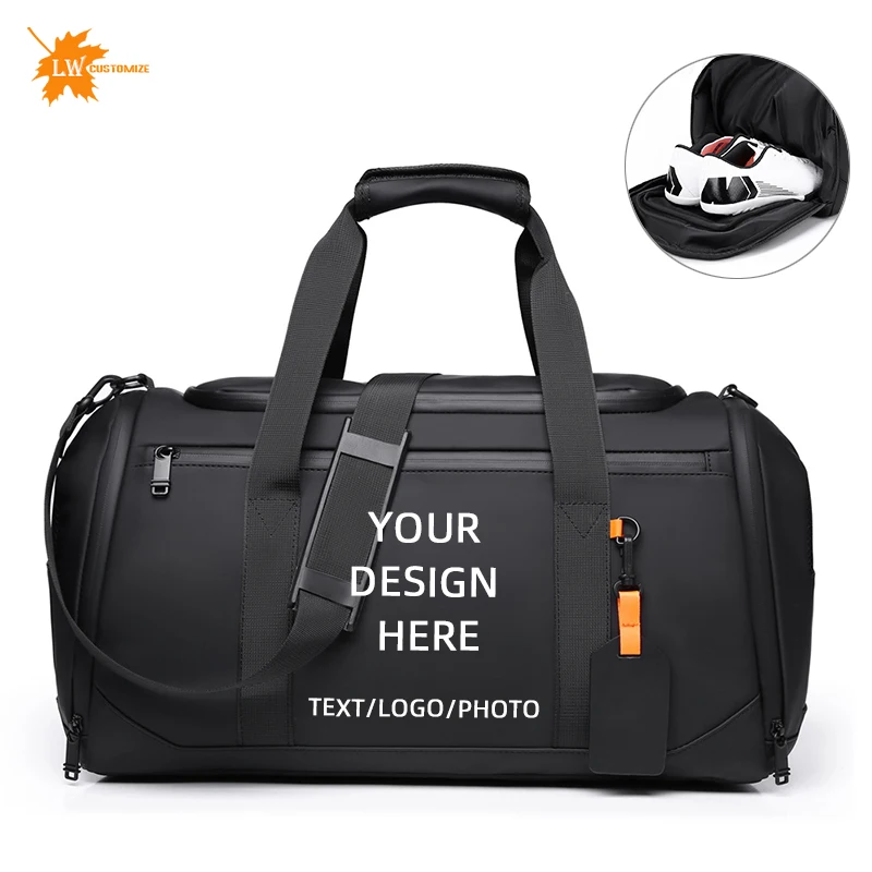 Customized High-end Men's Gym Bag Logo Fitness Bag Sports Bag Dry And Wet Travel Handbag Business Handbag Printed Name