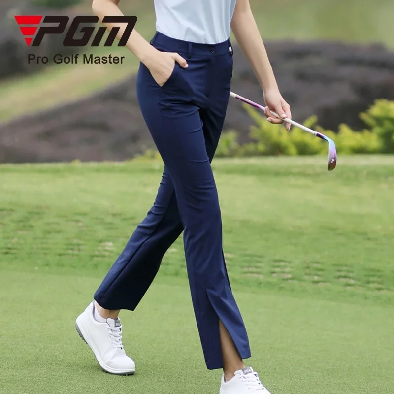 PGM Golf Pants for Womens Laides Casual Trousers Mid Waist Women Straight Pant Breathable Stretch Sport Sweat Wrinkle Resistant