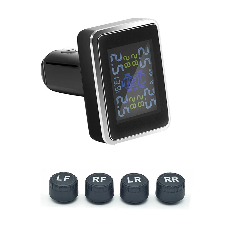 Hot Selling High Quality External/Internal Digital Tire Pressure Detector Tire Pressure Monitor Cigarette Lighter TPMS System