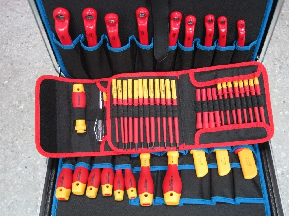 99LB106 Finework Professional Trolley Hand VDE 116PCS Insulated Tool Box Set